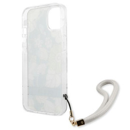Guess Flower Strap dėklas iPhone 13 mini - žalias