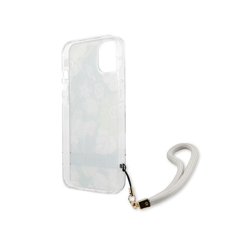 Guess Flower Strap dėklas iPhone 13 mini - žalias