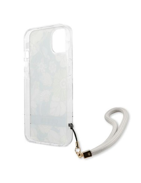 Guess Flower Strap dėklas iPhone 13 mini - žalias