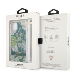 Guess Flower Strap dėklas iPhone 13 mini - žalias
