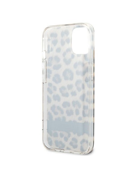 Guess Leopard dėklas iPhone 13 mini - rudas Guess Leopard dėklas iPhone 13 mini - rudas