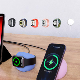 MagSafe mobiliojo telefono laikiklio stovas indukciniam įkrovikliui mėlynas