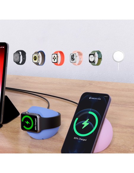 MagSafe mobiliojo telefono laikiklio stovas indukciniam įkrovikliui mėlynas MagSafe mobiliojo telefono laikiklio stovas indukciniam įkrovikliui mėlynas