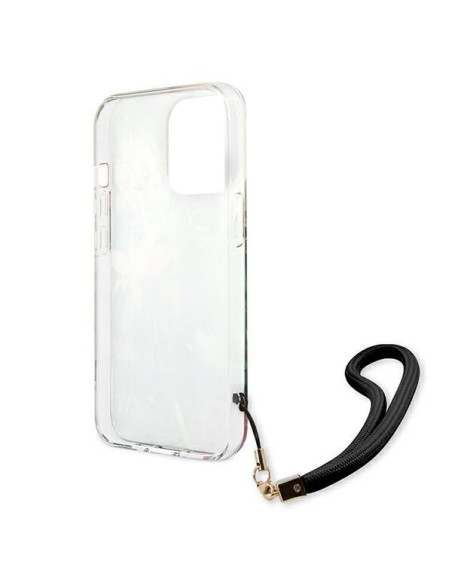 Guess Flower Strap dėklas, skirtas iPhone 13 Pro Max - mėlynas Guess Flower Strap dėklas, skirtas iPhone 13 Pro Max - mėlynas