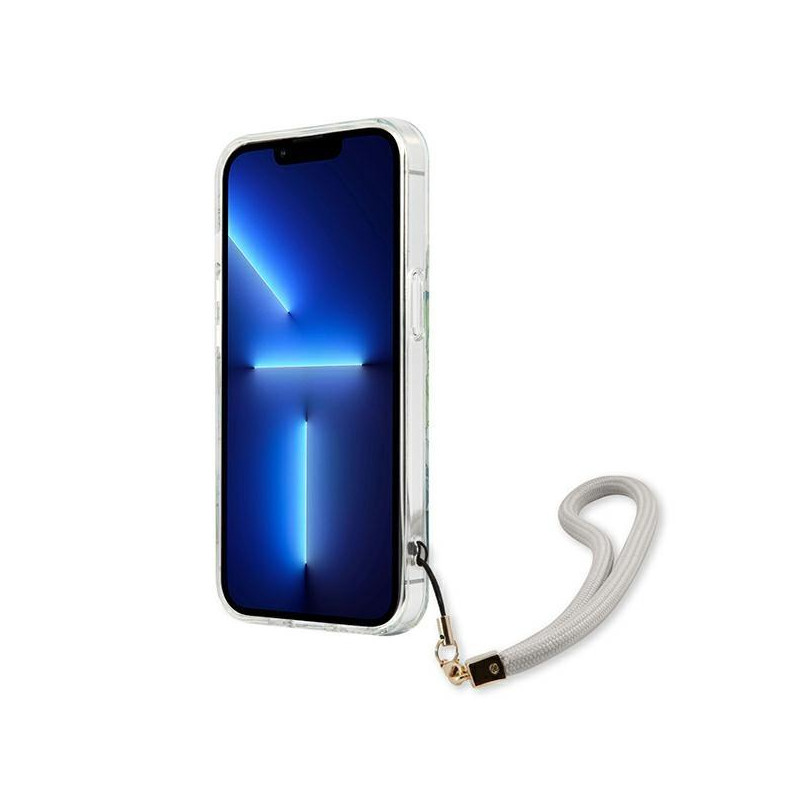 Guess Flower Strap dėklas, skirtas iPhone 13 Pro Max - žalias