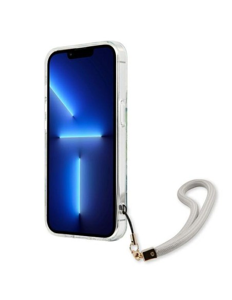 Guess Flower Strap dėklas, skirtas iPhone 13 Pro Max - žalias Guess Flower Strap dėklas, skirtas iPhone 13 Pro Max - žalias