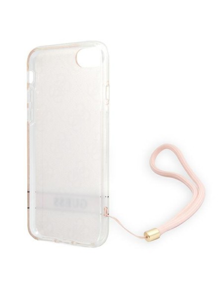 Guess 4G Print Strap dėklas, skirtas iPhone SE 2022 / SE 2020 / 7 / 8 - rožinė Guess 4G Print Strap dėklas, skirtas iPhone SE 2022 / SE 2020 / 7 / 8 - rožinė