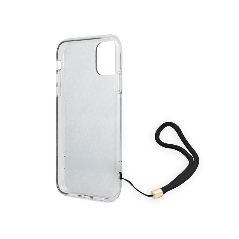 Guess 4G Print Strap dėklas iPhone 11 - rudas
