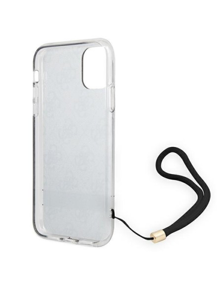 Guess 4G Print Strap dėklas iPhone 11 - rudas Guess 4G Print Strap dėklas iPhone 11 - rudas