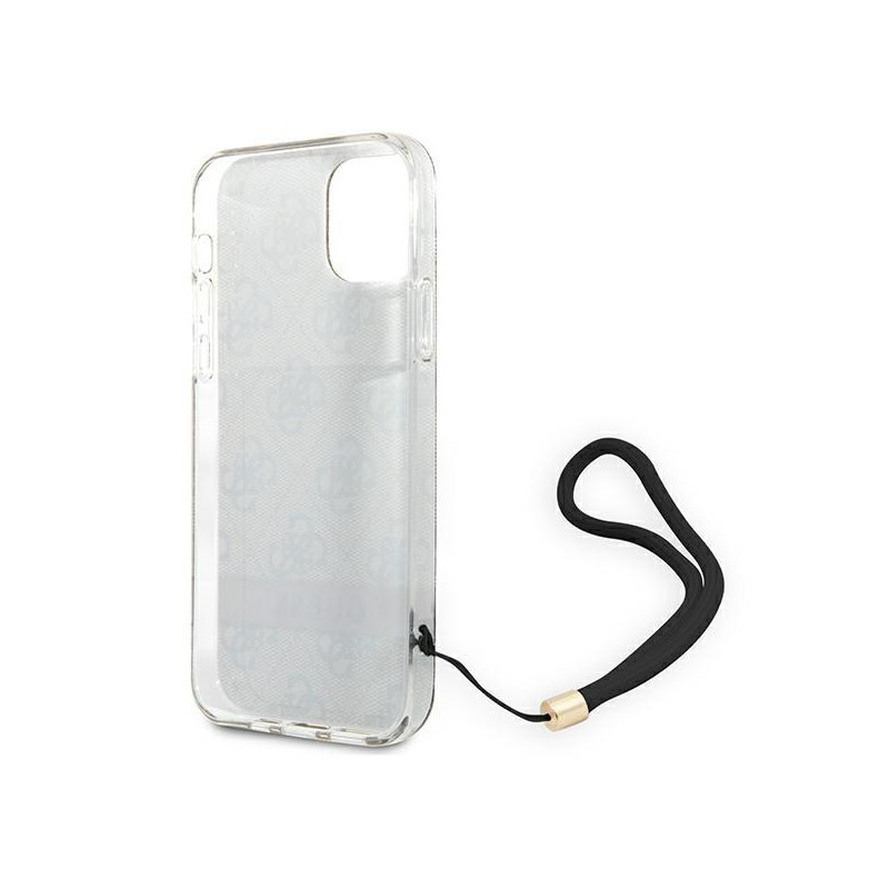 Guess 4G Print Strap dėklas, skirtas iPhone 12 / iPhone 12 Pro - rudas
