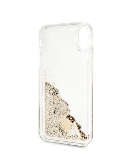 Guess Glitter Charms dėklas, skirtas iPhone X / Xs - auksinis
