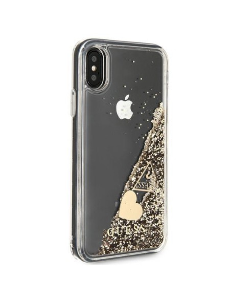 Guess Glitter Charms dėklas, skirtas iPhone X / Xs - auksinis