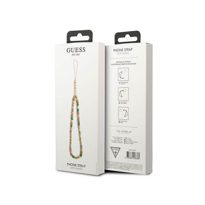 Guess Heishi Beads pakabukas - rožinis
