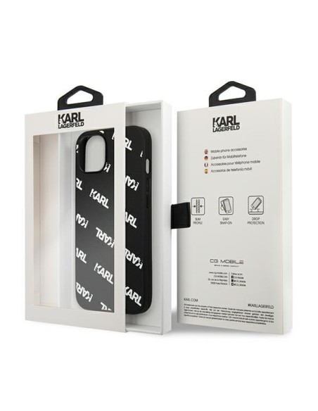 Karl Lagerfeld Allover dėklas iPhone 13 mini - juodas Karl Lagerfeld Allover dėklas iPhone 13 mini - juodas