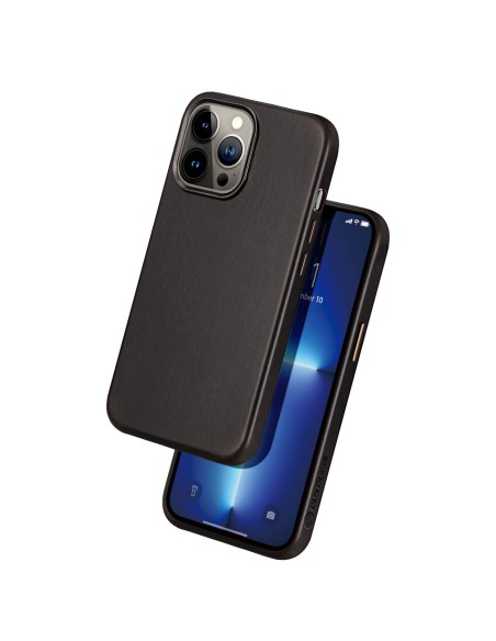 Dux Ducis Naples dėklas, skirtas iPhone 13 Pro Max odinis dangtelis (suderinamas su MagSafe) Tamsiai ruda Dux Ducis Naples dėklas, skirtas iPhone 13 Pro Max odinis dangtelis (suderinamas su MagSafe) Tamsiai ruda