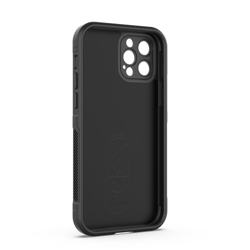 Magic Shield Case iPhone 12 Pro, lankstus šarvuotas dangtelis, bordo spalvos