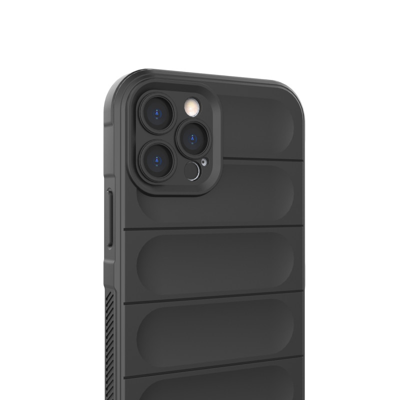 Magic Shield Case iPhone 12 Pro, lankstus šarvuotas dangtelis, bordo spalvos