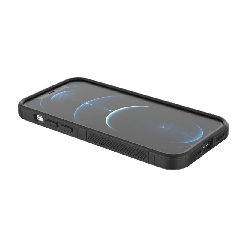 Magic Shield Case iPhone 12 Pro, lankstus šarvuotas dangtelis, bordo spalvos