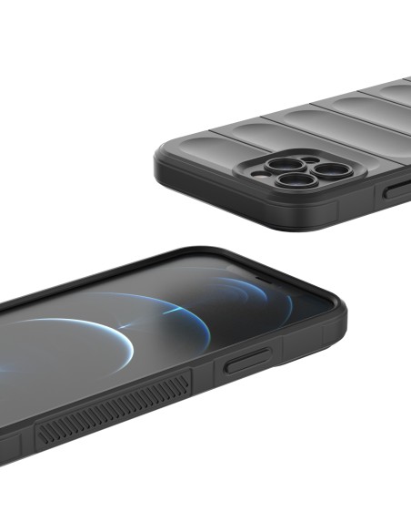 Magic Shield Case iPhone 12 Pro, lankstus šarvuotas dangtelis, bordo spalvos Magic Shield Case iPhone 12 Pro, lankstus šarvuotas dangtelis, bordo spalvos