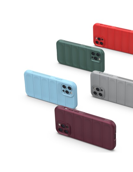 Magic Shield Case iPhone 12 Pro, lankstus šarvuotas dangtelis, bordo spalvos Magic Shield Case iPhone 12 Pro, lankstus šarvuotas dangtelis, bordo spalvos