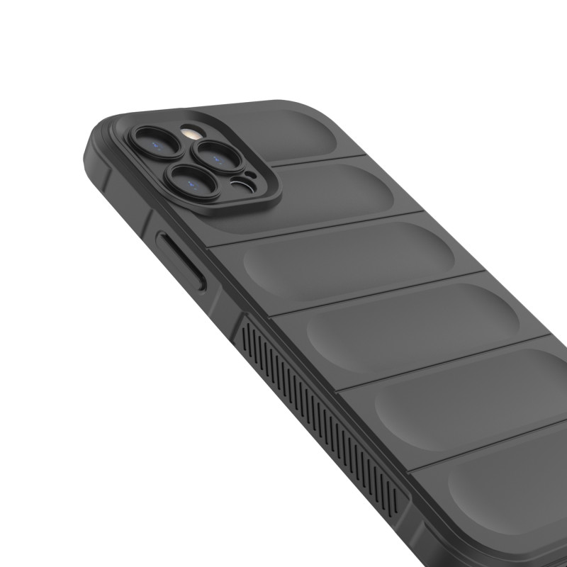 Magic Shield Case iPhone 12 Pro, lankstus šarvuotas dangtelis, bordo spalvos