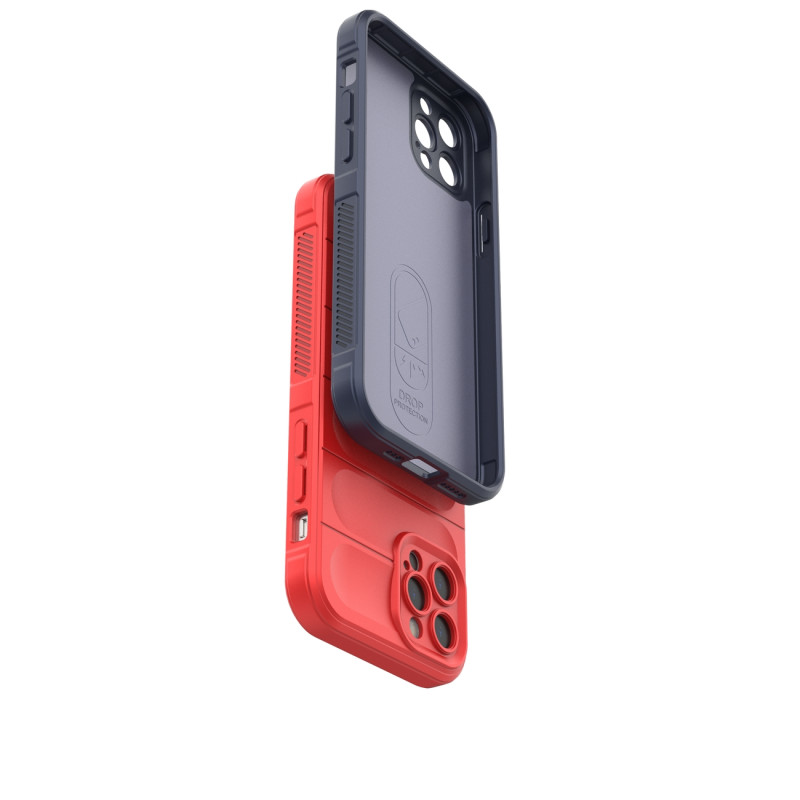 Magic Shield Case iPhone 12 Pro, lankstus šarvuotas dangtelis, bordo spalvos