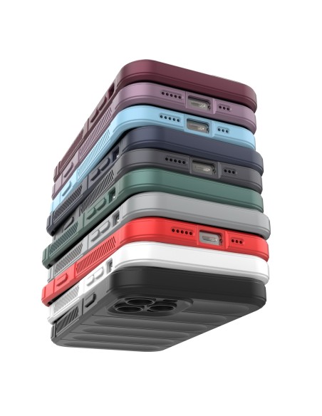 Magic Shield Case iPhone 12 Pro, lankstus šarvuotas dangtelis, bordo spalvos Magic Shield Case iPhone 12 Pro, lankstus šarvuotas dangtelis, bordo spalvos