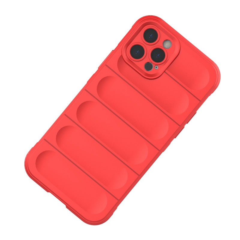 Magic Shield Case iPhone 12 Pro, lankstus šarvuotas dangtelis, bordo spalvos