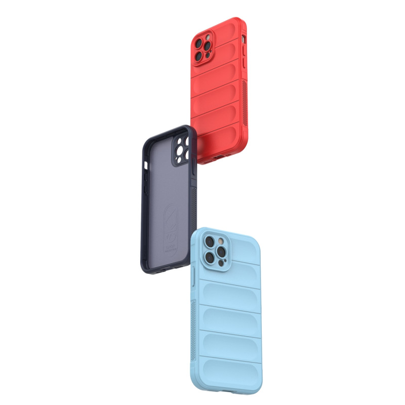 Magic Shield Case iPhone 12 Pro, lankstus šarvuotas dangtelis, bordo spalvos