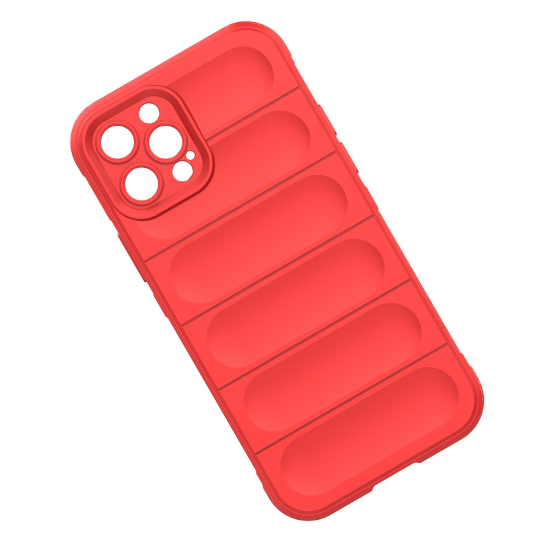 Magic Shield Case iPhone 12 Pro, lankstus šarvuotas dangtelis, bordo spalvos