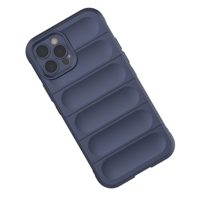 Magic Shield Case iPhone 12 Pro, lankstus šarvuotas dangtelis, bordo spalvos