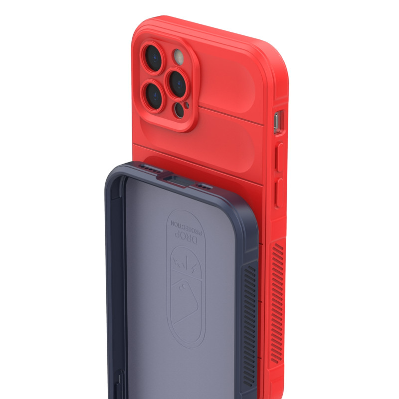 Magic Shield Case iPhone 12 Pro, lankstus šarvuotas dangtelis, bordo spalvos