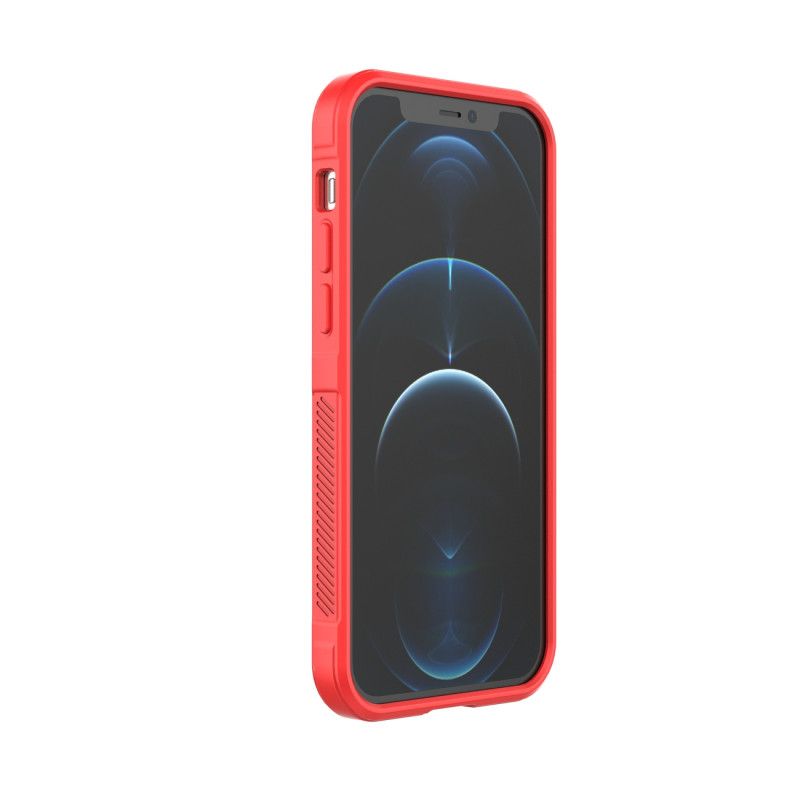 Magic Shield Case iPhone 12 Pro, lankstus šarvuotas dangtelis, bordo spalvos