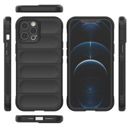 Magic Shield Case iPhone 12 Pro Max, lankstus, šarvuotas dangtelis, tamsiai mėlynas