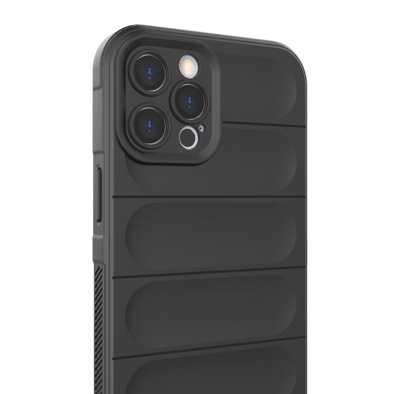 Magic Shield Case iPhone 12 Pro Max, lankstus, šarvuotas dangtelis, tamsiai mėlynas