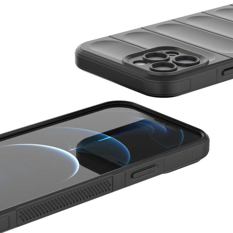 Magic Shield Case iPhone 12 Pro Max, lankstus, šarvuotas dangtelis, tamsiai mėlynas