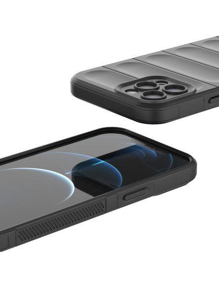 Magic Shield Case iPhone 12 Pro Max, lankstus, šarvuotas dangtelis, tamsiai mėlynas Magic Shield Case iPhone 12 Pro Max, lankstus, šarvuotas dangtelis, tamsiai mėlynas