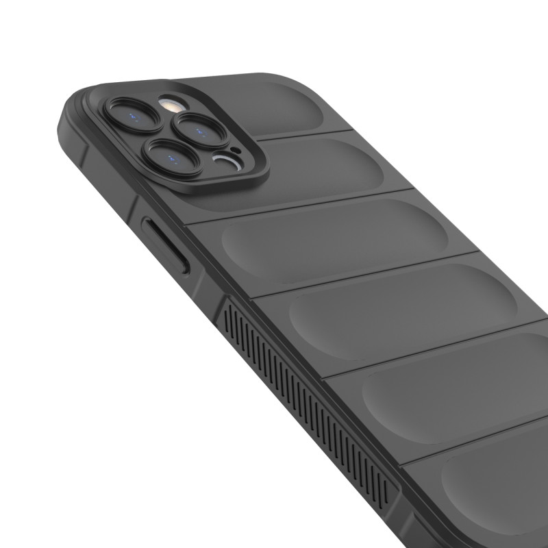 Magic Shield Case iPhone 12 Pro Max, lankstus, šarvuotas dangtelis, tamsiai mėlynas
