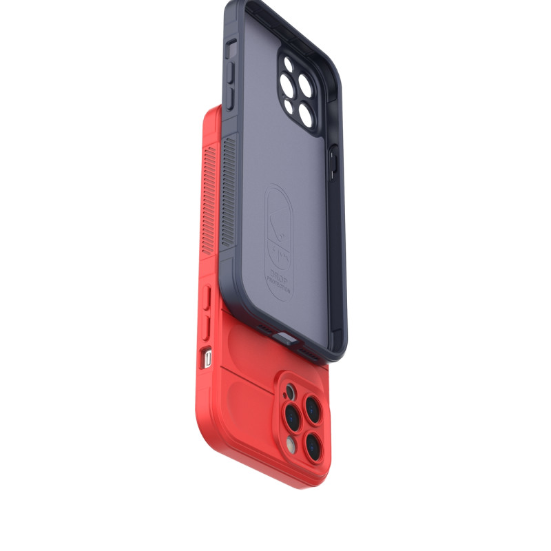Magic Shield Case iPhone 12 Pro Max, lankstus, šarvuotas dangtelis, tamsiai mėlynas