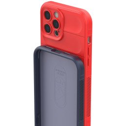 Magic Shield Case iPhone 12 Pro Max, lankstus, šarvuotas dangtelis, tamsiai mėlynas