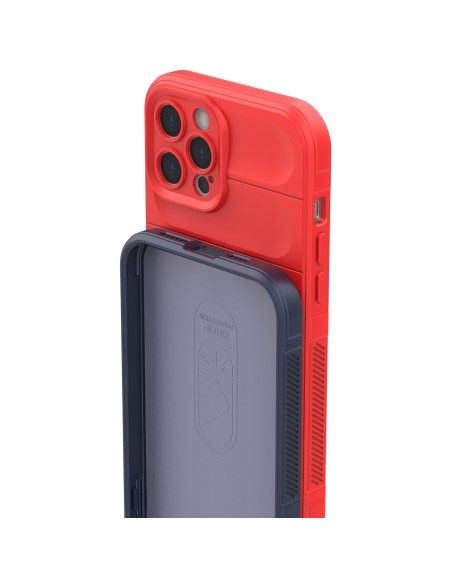 Magic Shield Case iPhone 12 Pro Max, lankstus, šarvuotas dangtelis, tamsiai mėlynas Magic Shield Case iPhone 12 Pro Max, lankstus, šarvuotas dangtelis, tamsiai mėlynas