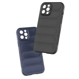 Magic Shield Case iPhone 12 Pro Max, lankstus, šarvuotas dangtelis, tamsiai mėlynas