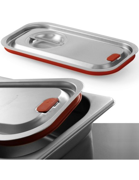 Dangtis GN su silikonine tarpine GN 1/4 - Hendi 804049