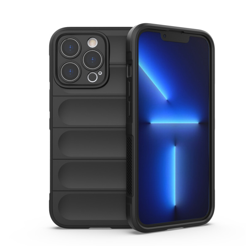 Magic Shield Case dėklas skirtas iPhone 13 Pro, lankstus, šarvuotas dangtelis, juodas Magic Shield Case dėklas skirtas iPhone 13 Pro, lankstus, šarvuotas dangtelis, juodas