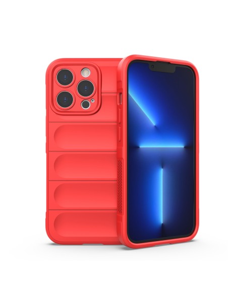 Magic Shield Case dėklas skirtas iPhone 13 Pro, lankstus, šarvuotas dangtelis, raudonas