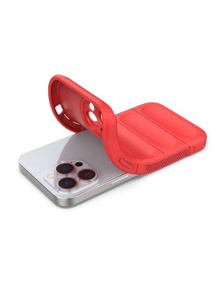 Magic Shield Case dėklas skirtas iPhone 13 Pro, lankstus, šarvuotas dangtelis, raudonas