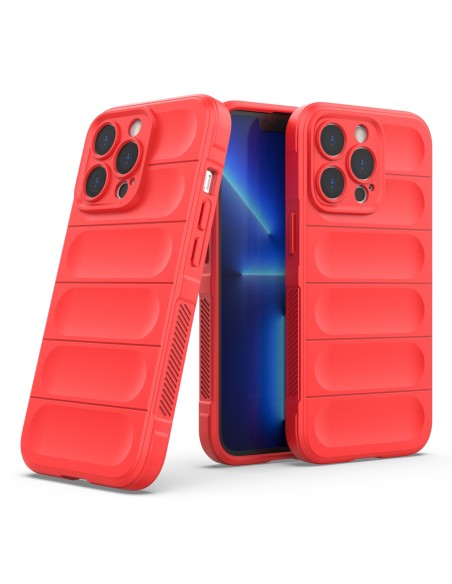 Magic Shield Case dėklas skirtas iPhone 13 Pro, lankstus, šarvuotas dangtelis, raudonas