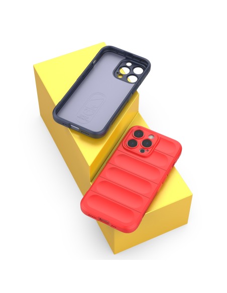 Magic Shield Case dėklas skirtas iPhone 13 Pro, lankstus, šarvuotas dangtelis, raudonas