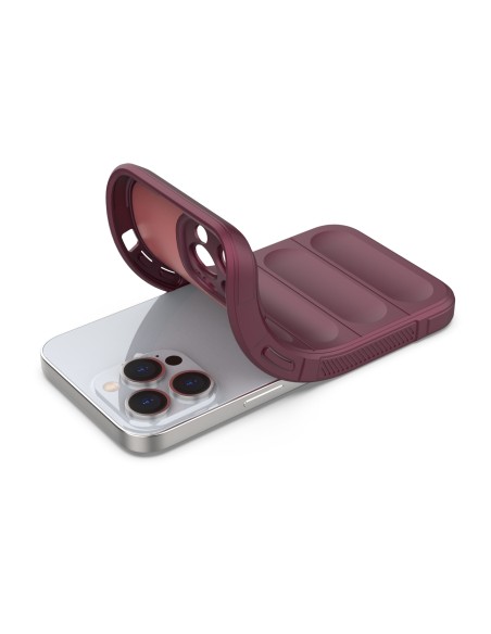 Magic Shield Case dėklas skirtas iPhone 13 Pro, lankstus šarvuotas dangtelis, bordo spalvos Magic Shield Case dėklas skirtas iPhone 13 Pro, lankstus šarvuotas dangtelis, bordo spalvos