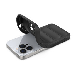 Magic Shield Case iPhone 13 Pro, lankstus, šarvuotas dangtelis, tamsiai mėlynas